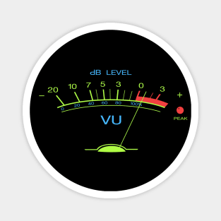 Volume VU Meter Vintage Audio Recording Studio Gear Guitar Musician Gift Magnet